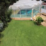 jardin con vista a alberca techada, jardín para eventos